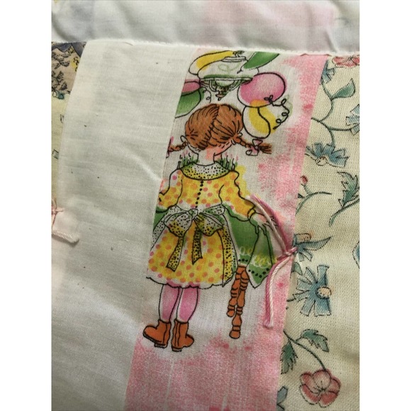 Quilt Handmade Holly Hobbie Theme Pink 38 x 38 Crib or Throw Lap - Picture 6 of 12